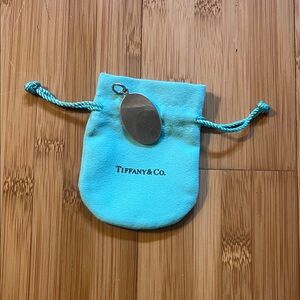 Tiffany & Co. Vintage Silver Oval Tag With Pouch